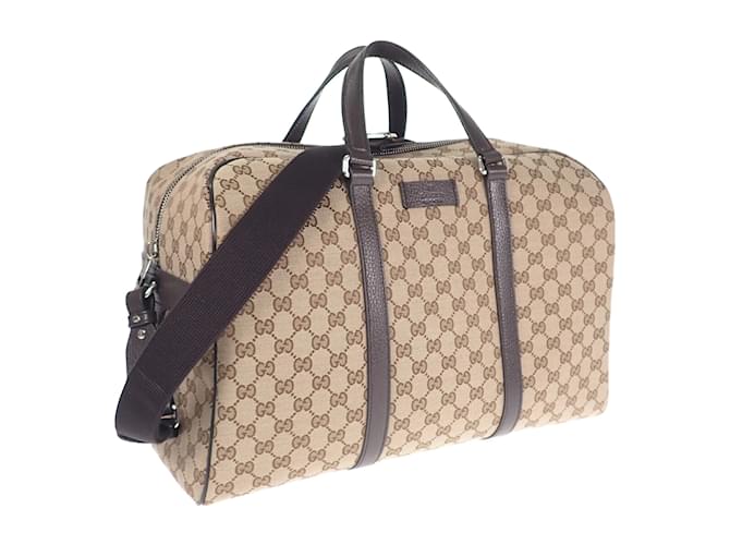 Sac de voyage en toile Gucci GG Canvas Boston Duffle Bag 449167 In excellent condition  ref.1233687