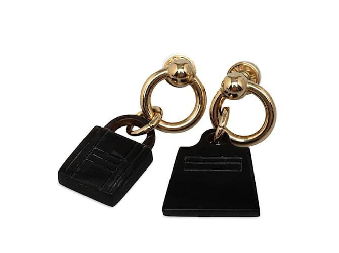 Hermès Amuleto Brincos Kelly & Cadena Metal  ref.1233715