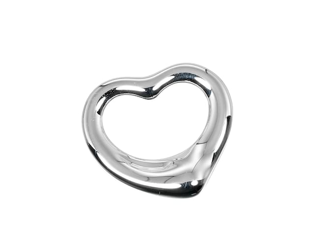 Tiffany & Co Open Heart Silver Pendant Metal  ref.1233745