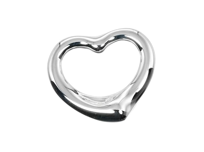 Tiffany & Co Open Heart Silver Pendant Metal  ref.1233747