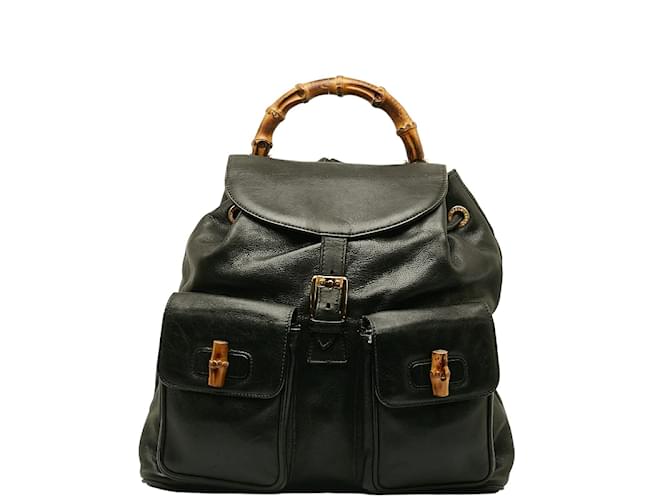 Autre Marque Leather Bamboo Backpack 003 2040 0016  ref.1233767