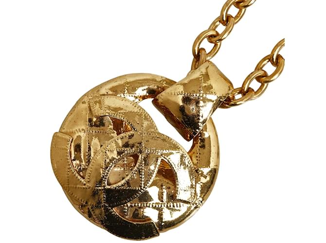 Chanel Collana a catena con pendente CC Metallo  ref.1233769