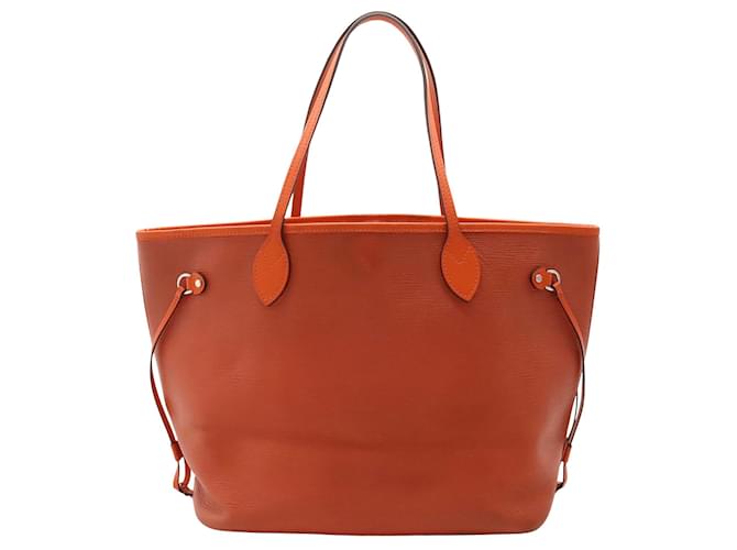 Louis Vuitton Neverfull MM Orange Leather  ref.1233837