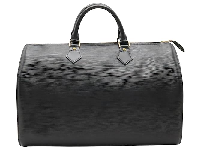 Louis Vuitton Speedy 35 Black Leather  ref.1233843