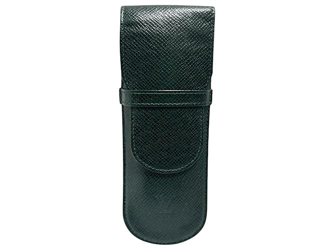 Louis Vuitton Etui stylo Green Leather  ref.1233878