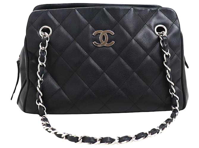 Classique Chanel Matelassé Cuir Noir  ref.1233896