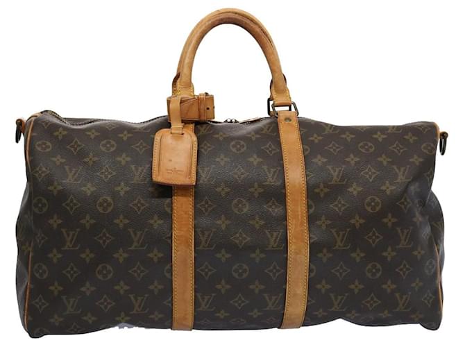 Louis Vuitton Keepall Bandouliere 50 Brown Cloth  ref.1233903