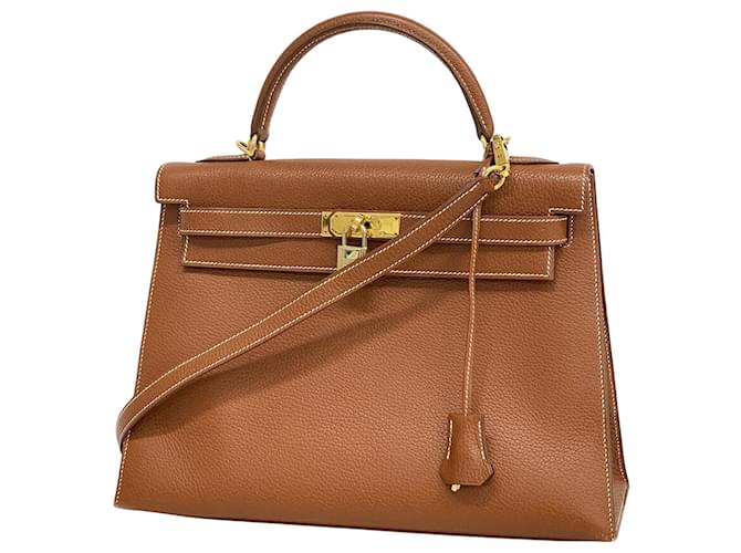 Hermès Hermes Kelly Marrom Couro  ref.1233932