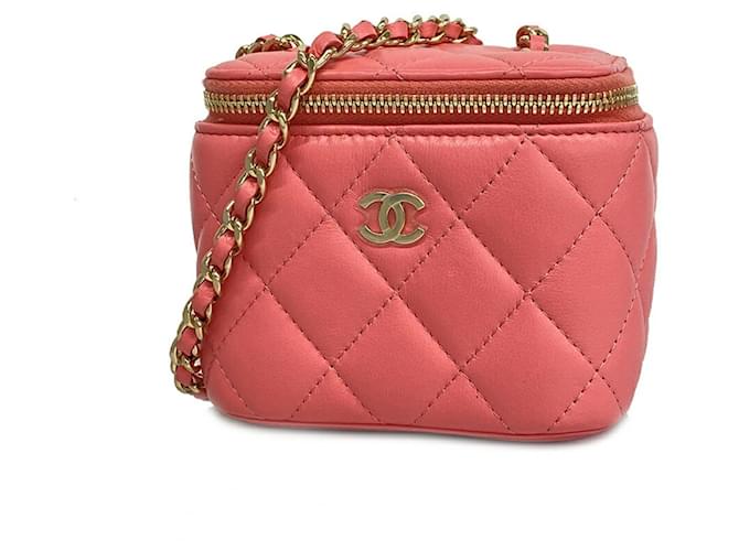 Chanel Vanity Pink Leder  ref.1233993