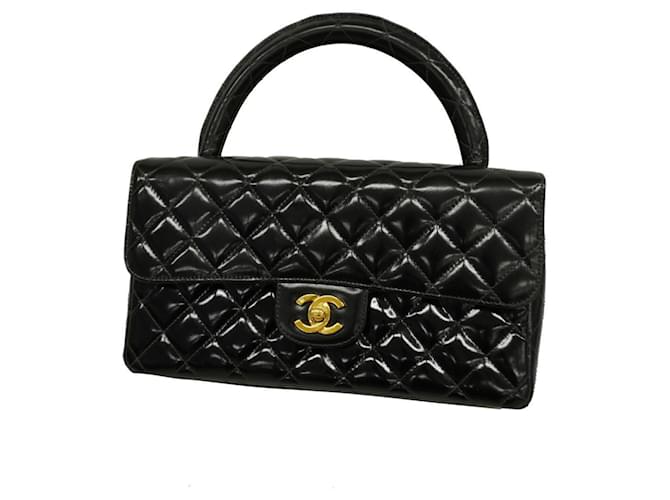 Chanel Matelassé Black Patent leather  ref.1234024