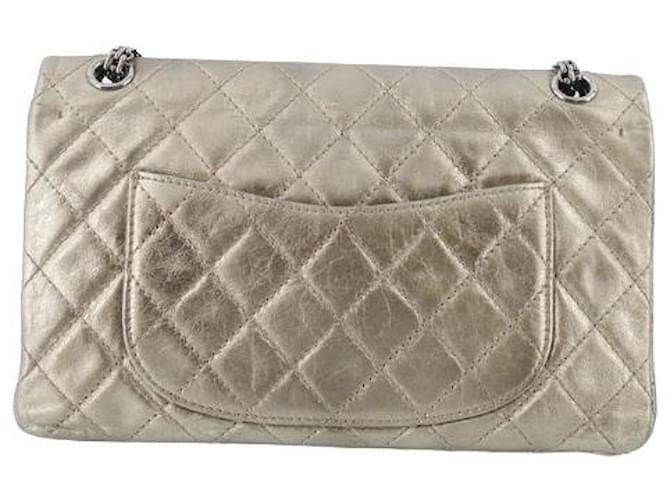 Timeless Chanel 2.55 Metálico Couro  ref.1234059
