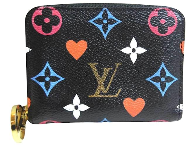 Louis Vuitton Zippy Coin Purse Black Cloth  ref.1234076