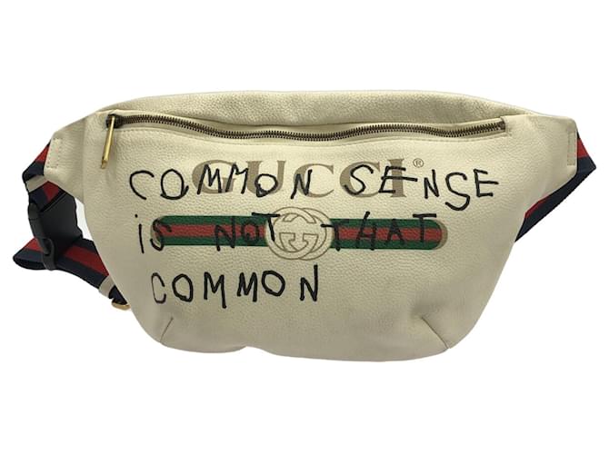 Gucci White Coco Capitan Logo Belt Bag Leather Pony-style calfskin  ref.1234221