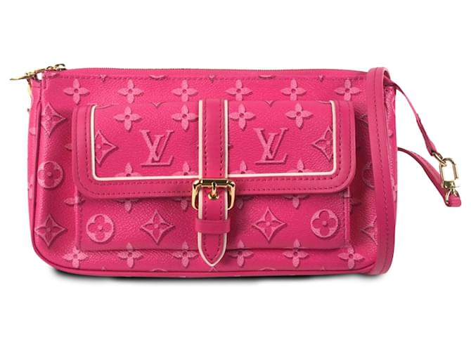 Accesorios Louis Vuitton Pink Fall For You Monogram Maxi Multi Pochette Rosa Lienzo  ref.1234245