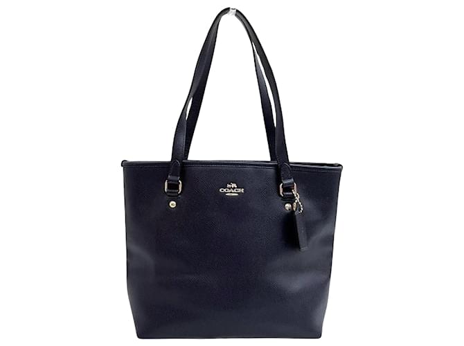 Coach Navy blue Leather  ref.1234276