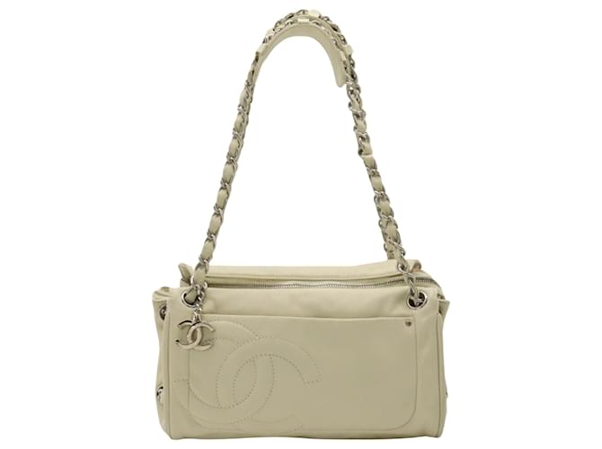 Timeless Chanel COCO Mark Bianco Pelle  ref.1234363