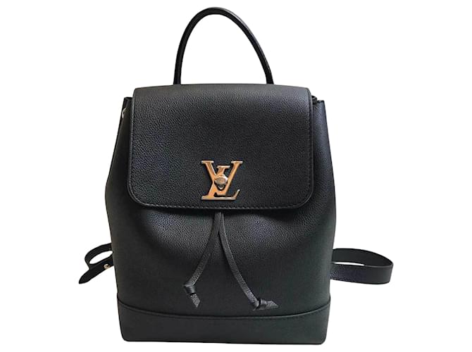 Louis Vuitton Lockme Negro Cuero  ref.1234376