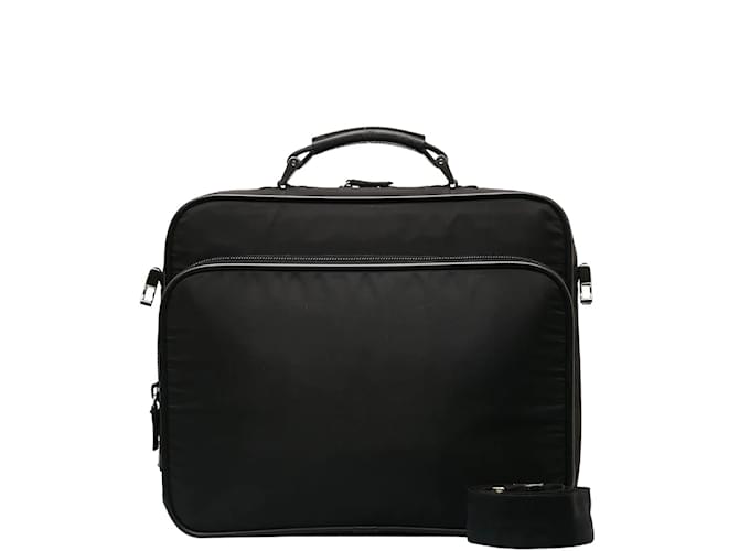 Borsa a mano Prada in nylon e pelle 2WAY, borsa da lavoro, borsa a spalla V285 in ottime condizioni Nero Tela  ref.1234394