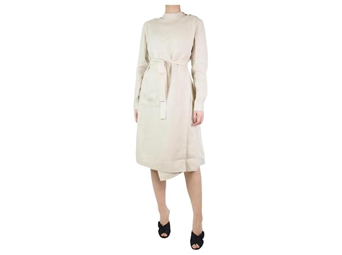 Acne Neutral belted linen pocket dress - size UK 10  ref.1234431