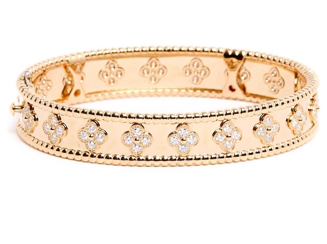 Van Cleef & Arpels Van Cleef und Arpels VCA Armband Alhambra Perlee Gold Diamanten Golden Roségold  ref.1234469