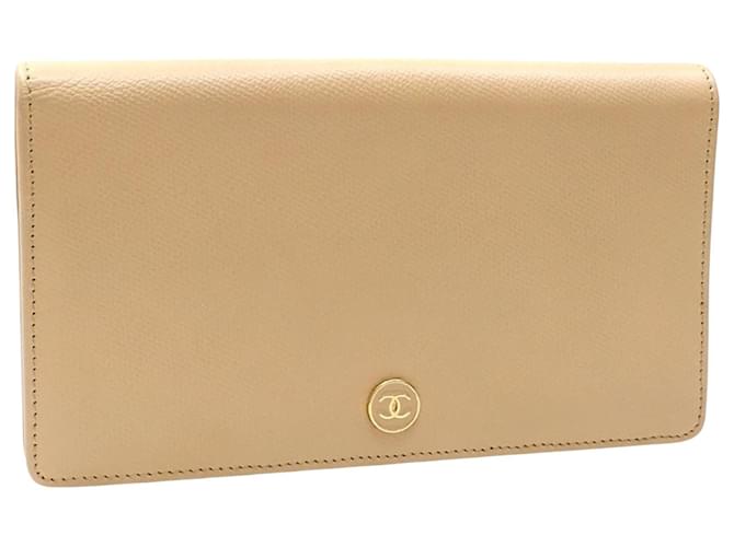 Timeless Chanel Beige Leather  ref.1234493