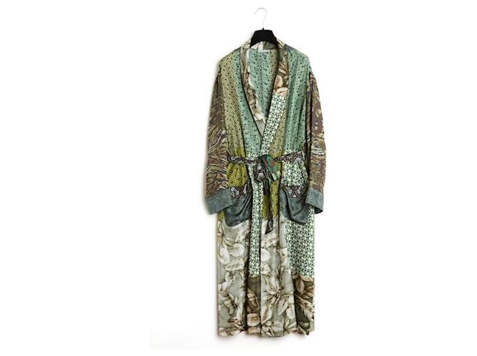 Pierre Louis Mascia OS Maxi Kimono de Seda Verde  ref.1234514