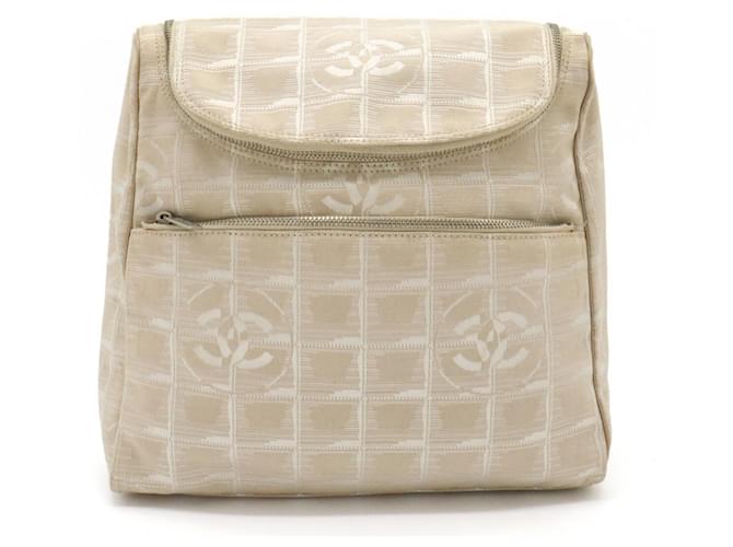 Classique Chanel Travel line Toile Beige  ref.1234528