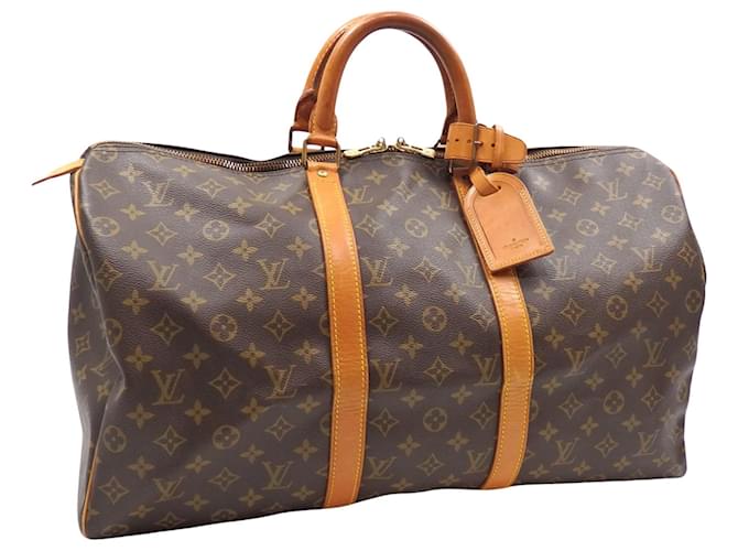 Louis Vuitton Keepall 50 Brown Cloth  ref.1234560