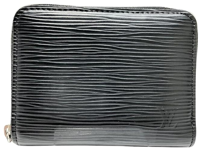 Louis Vuitton Porte monnaie Zippy Black Leather  ref.1234565