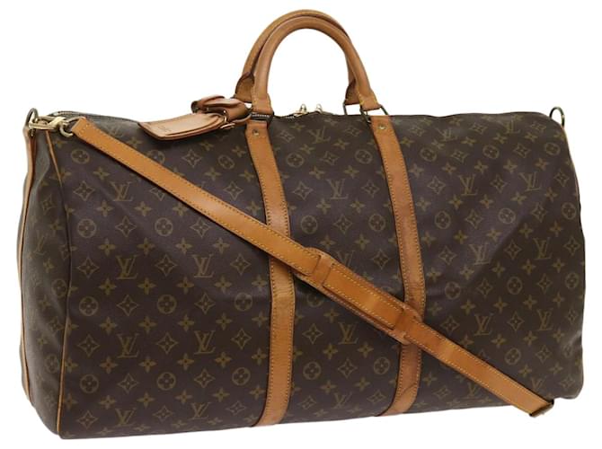 Louis Vuitton Keepall Bandouliere 60 Toile Marron  ref.1234608