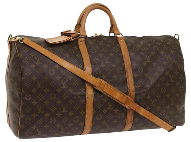 Louis Vuitton Keepall Bandouliere 60 Brown Cloth  ref.1234608