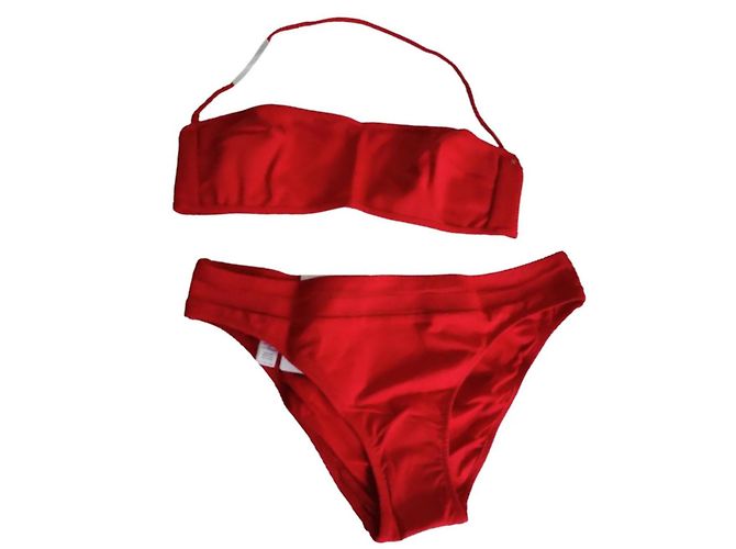 La Perla Badeanzug rot mit Tüll