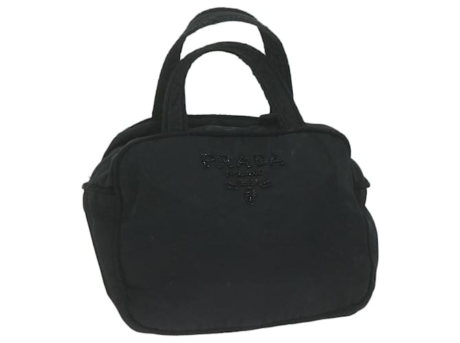 PRADA Hand Bag Nylon Black Auth bs11649  ref.1234698
