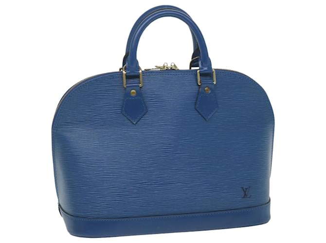 Bolsa de mão LOUIS VUITTON Epi Alma Azul Toledo M52145 LV Auth yk9232 Couro  ref.1234699