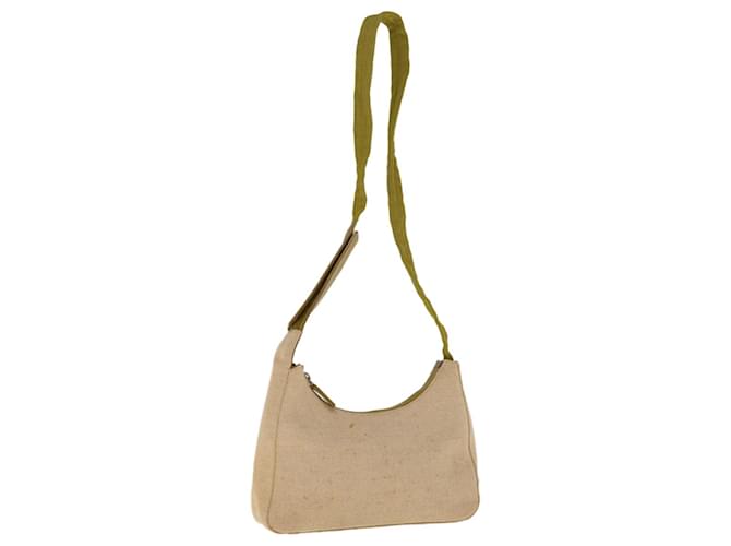 PRADA Shoulder Bag Canvas Beige Auth ac2628 Cloth  ref.1234703