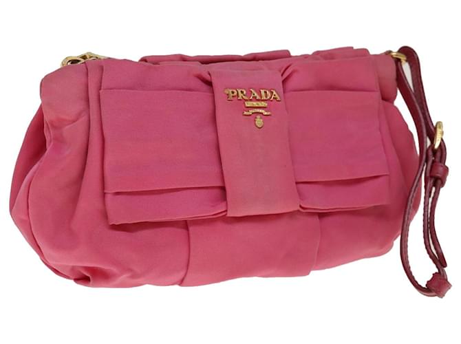 PRADA Pouch Nylon Pink Auth ac2662  ref.1234714