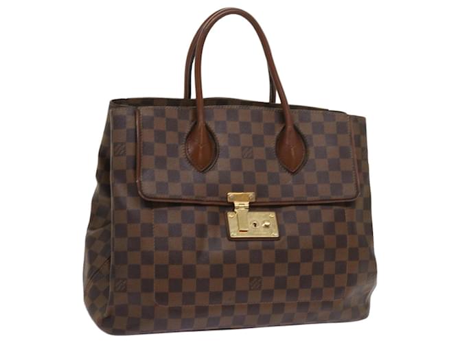 Bolsa de mão LOUIS VUITTON Damier Ebene Ascot N41273 LV Auth ep3124  ref.1234717