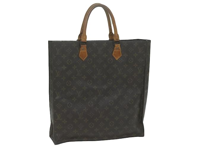 LOUIS VUITTON Monogram Sac Plat Hand Bag M51140 LV Auth fm3132 Cloth  ref.1234733