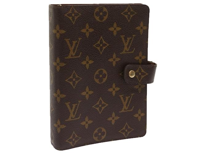 LOUIS VUITTON Monogram Agenda MM Day Planner Cover R20105 LV Auth 64035 Cloth  ref.1234734