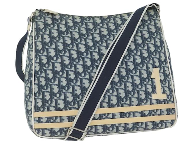 Christian Dior Trotter Canvas Shoulder Bag Coated Canvas Navy Auth yk10267 Navy blue Cloth  ref.1234746