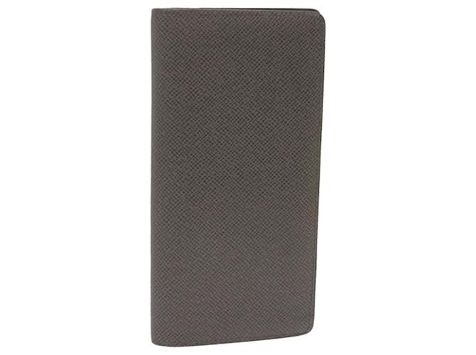 LOUIS VUITTON Taiga Portefeuille Brazza Long Wallet Gray M32653 LV Auth bs11740 Grey Leather  ref.1234759