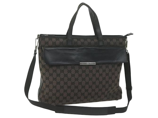 Gucci GG Canvas shoulder bag 2way Black Auth bs11703 Cloth  ref.1234769