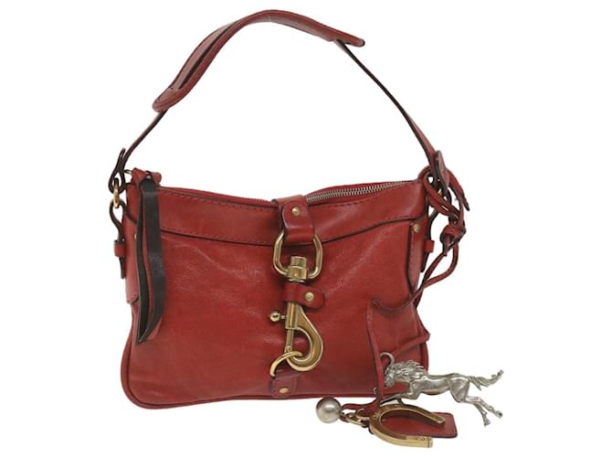 Chloé Chloe Shoulder Bag Leather Red 03 08 51 5811 Auth yk9240  ref.1234798