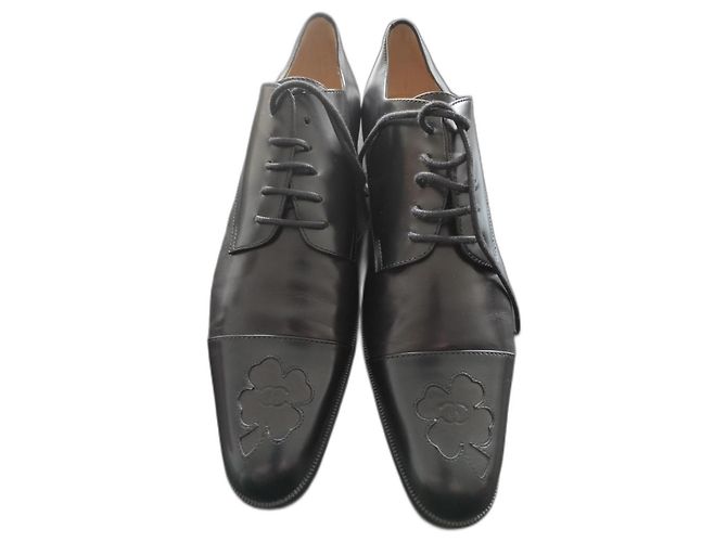 Chanel - Scarpe Stringate Vintage Nero Pelle