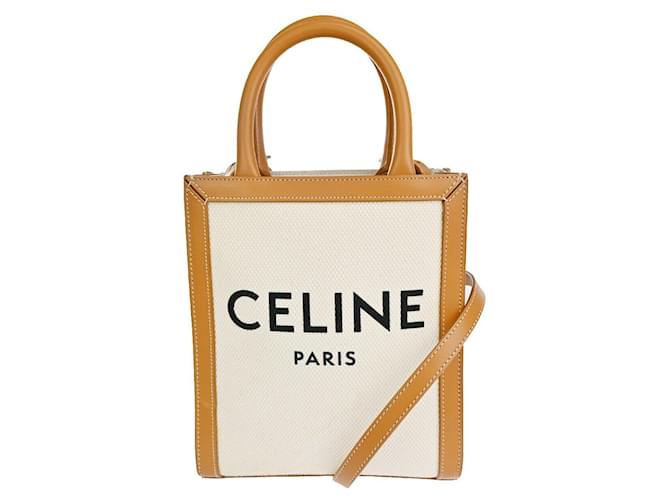 Céline Vertical Cabas Beige Cloth  ref.1234917