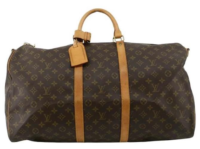 Louis Vuitton Keepall 55 Brown Cloth  ref.1234919