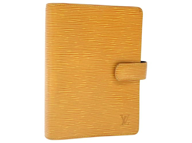 Louis Vuitton Agenda Cover Gelb Leder  ref.1234946