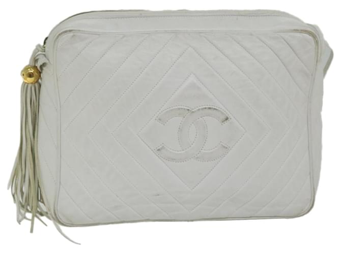 Timeless Chanel CC White Leather  ref.1235019