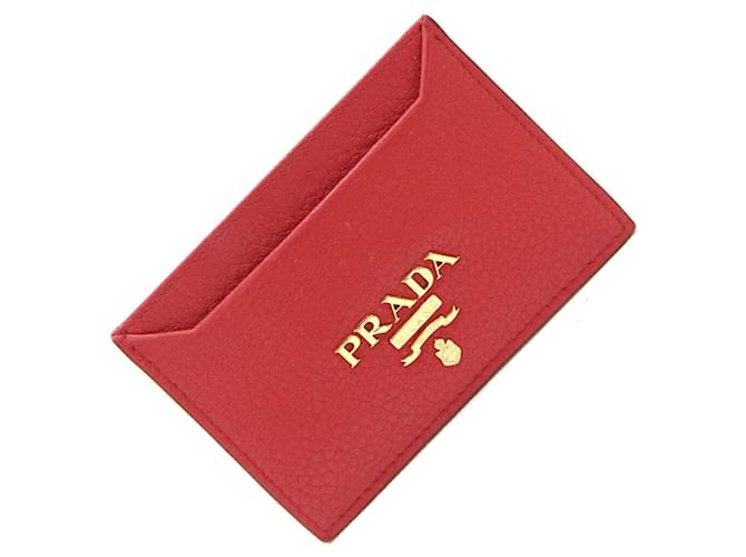 Prada Vitello Red Leather  ref.1235088