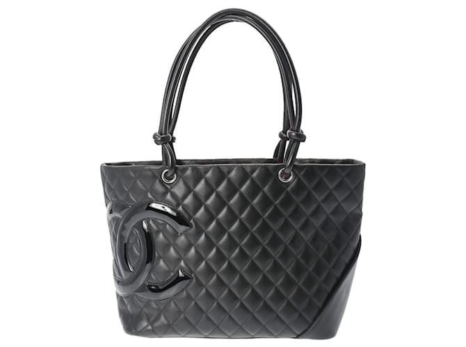 Chanel Cambon Black Leather  ref.1235143